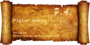 Pigler Anita névjegykártya